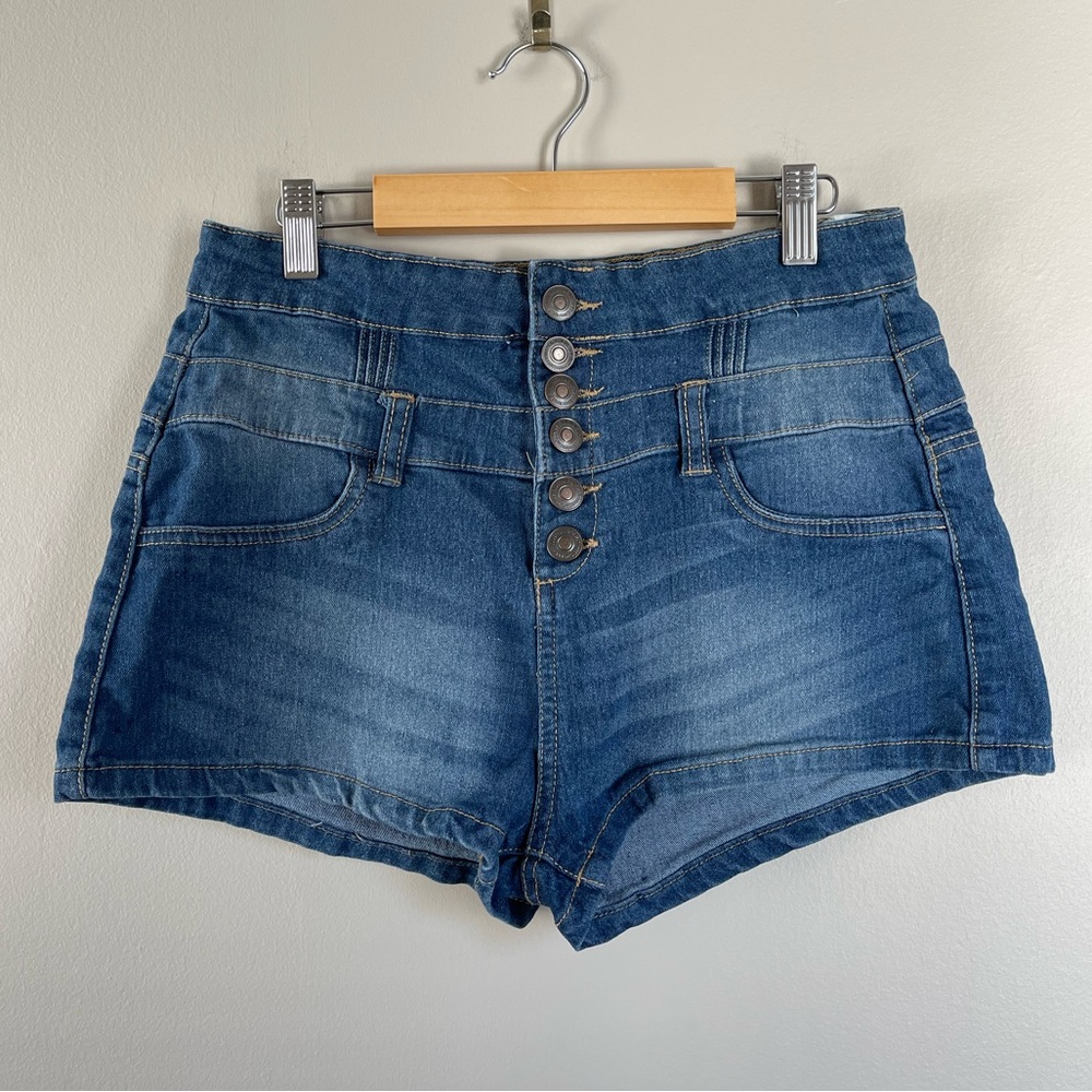 Bluenotes High Rise Shortie Denim Shorts